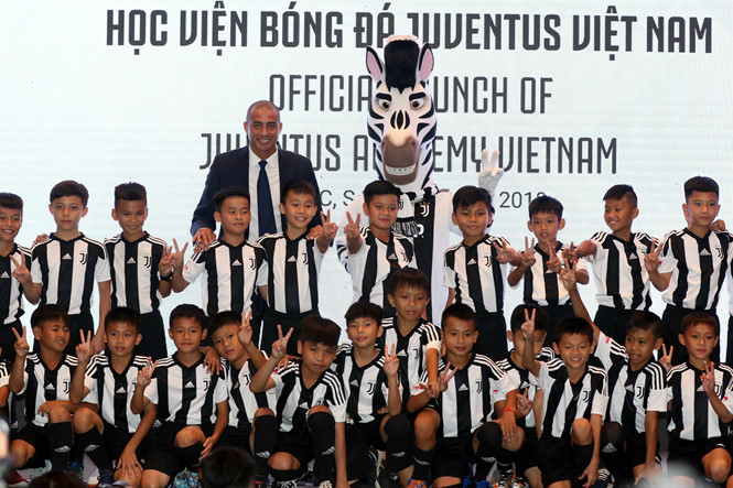 Học viên bóng đá Juventus ở Việt Nam.